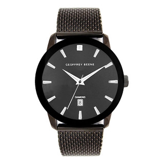 Geoffrey Beene Reloj Para Hombre Con 2diamondblack Metálico Geoffrey Beene Reloj Para Hombre Con 2diamondblack Metálico