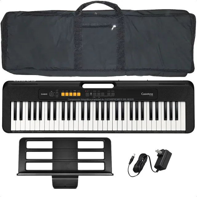 Organo Teclado Casio Cts100 61 Teclas Funda Usb Atril Fuente