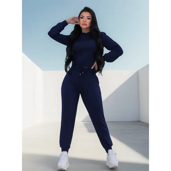 Conjunto Moletinho Cropped Blusa E Calça Para O Dia A Dia