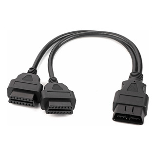 . Coche 16 Pin Obd2 Obdii Adaptador Macho A Doble Hembra . Coche 16 Pin Obd2 Obdii Adaptador Macho A Doble Hembra