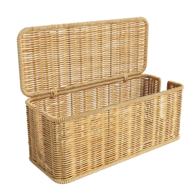 Cesta De Cordão De Vime, Caixa De Armazenamento Aberta, Cabo