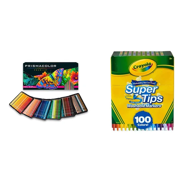 Caja 150 Lápices De Colores Y 100 Super Tips Crayola