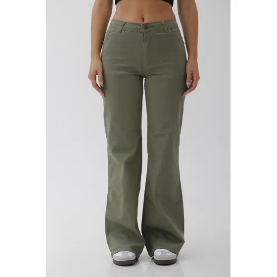 Pantalon Wideleg De Gabardina Elastizada Torine - Hiroko
