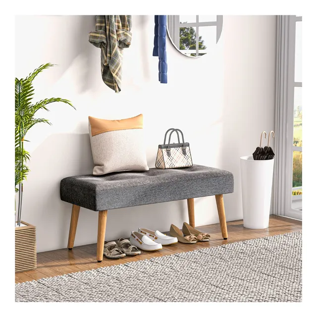 Banqueta Vintage Ruby Ventitas Home Color Gris Oscuro