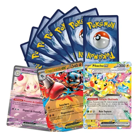 50 Cartas Pokémon Com 5 Brilhantes + Ultra Rara Original Português