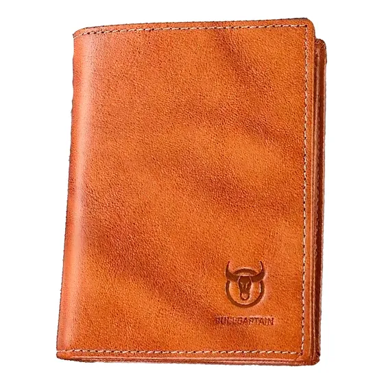 Bullcaptain - Billetera De Cuero Mate Qb-017-br Marrón