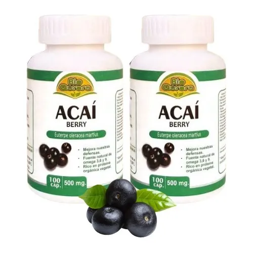 Acai Berry En Cápsulas Pack 2 Frascos 200 Cápsulas