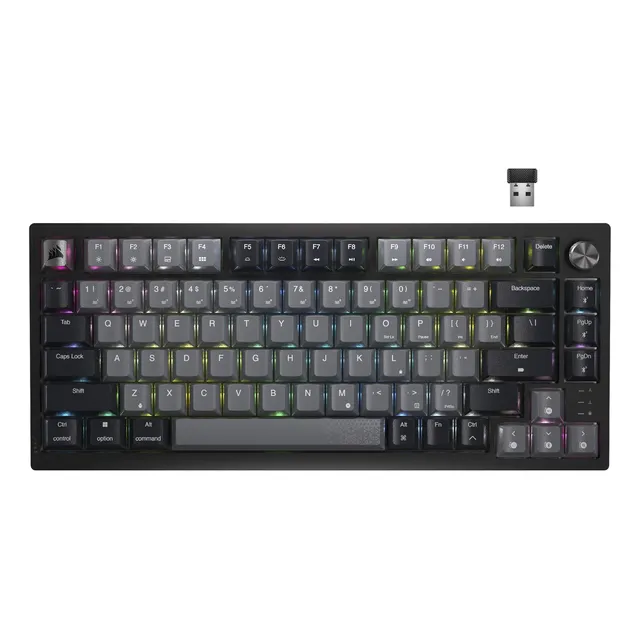 Teclado Mecanico Corsair K65 Plus Wireless 75% Cherry Mx Red Rgb Icue Color Negro