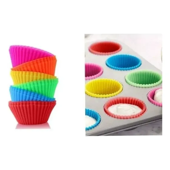 Capacillo Silicona 8 Ranuras Antiadh. Para Cupcake Reutiliz.
