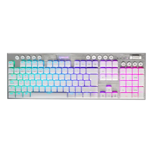 Teclado Gamer Inalambrico Redragon Horus K618 White