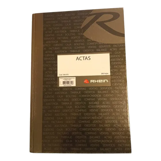 Libro De Actas 200 Hojas Color Negro