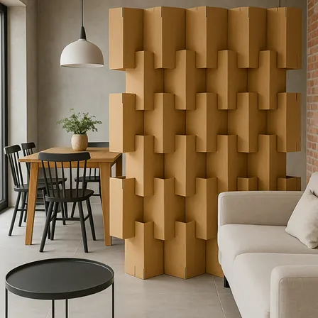 Kit Divisória De Ambientes 1m2 Painel Decorativo Papelão