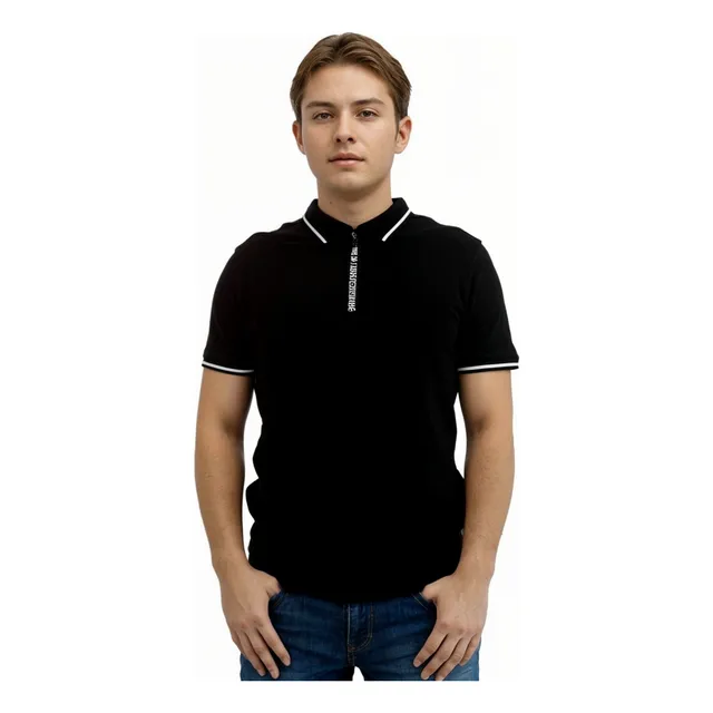 Playera Polo Armani Exchange Mod. 7vzfbb-zjh4z Color Negro