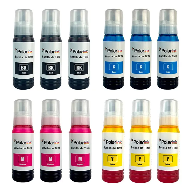 Kit 12 Tintas Para L4150 L6171 L3110 L1110 L1210 L3150 L5290