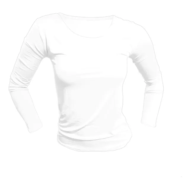 Camiseta Bambú Mujer Manga Larga Cuello Redondo 1 Unidad