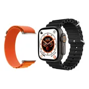 Reloj Inteligente Llamadas 420x485 380mah Dt8 Ultra Max Bk Negro Negro / Naranjo