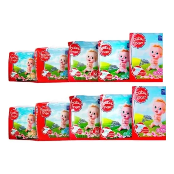 Pañales Baby Finger M Bulto De 12pqts De 18und