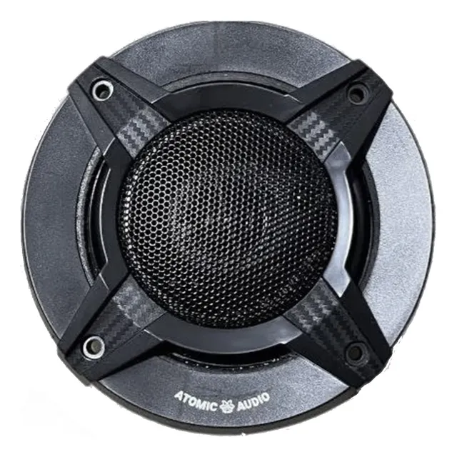Bocinas Coaxiales 4 PLG Atomic Audio Iron4 500w Max 3 Vias Color Negro