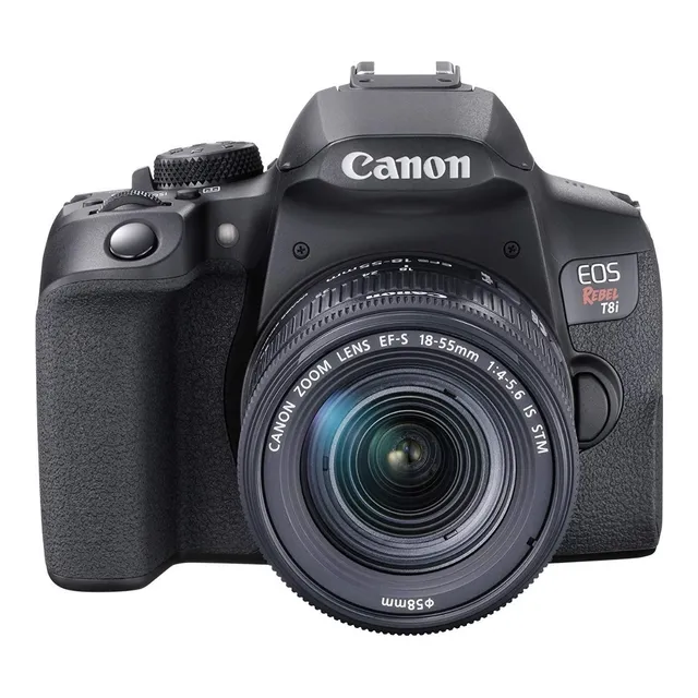 Canon EOS Rebel Kit T8i 18-55mm IS STM DSLR color negro