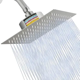 Hjdwqn Cabezal De Ducha Regadera Para Baño Alta Presión Con Filtro Ducha,8' Regadera Cuadrada Tipo Lluvia Alta Presión Acero Inoxidable