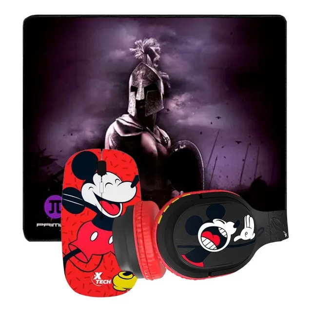 Auriculares C/micrófono Mouse Inalámbrico Mickey Mousepad