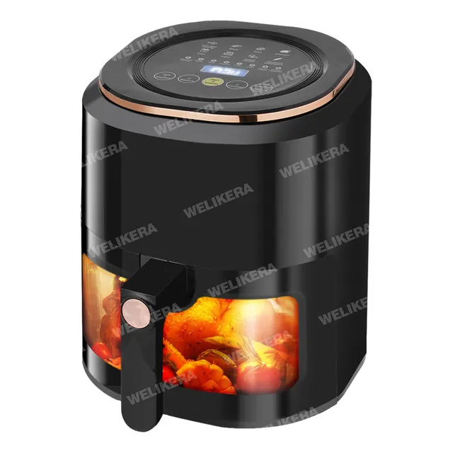 WELIKERA® Freidora de Aire Multifuncional ,freidora aire,electrodomesticos cocina,Con función de control de temperatura, cocción rápida, negro