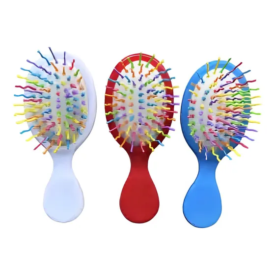 Cepillo Peinar Para Niños Pequeño De Goma Colores Variado