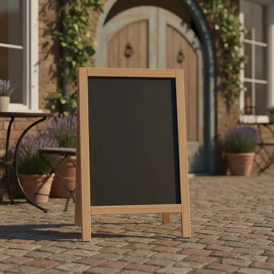 Pizarrón Restaurante/ Cafetería   Doble Vista (plumón - Gis)