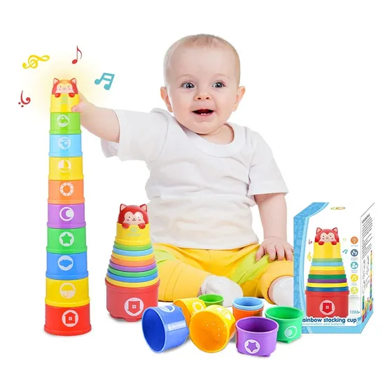 10 Pcs Tazas Apilables Juguete Montessori Educación Temprana
