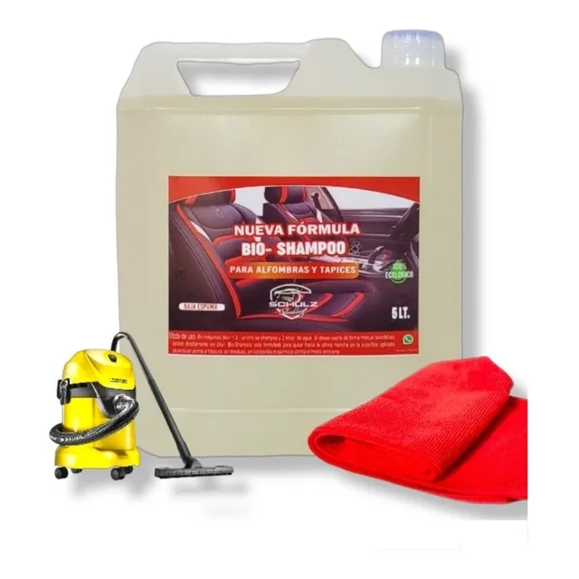 Liquido Limpia Tapiz Y Alfombra + 1 Paño Microfibra 5 Litros