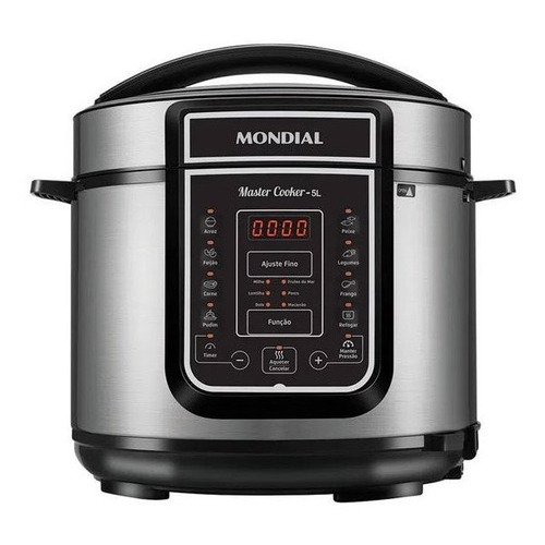 Panela De Pressão Pe-38 Elétrica Digital Preto/inox Mondial Frequência 60hz Panela De Pressão Pe-38 Elétrica Digital Preto/inox Mondial Frequência 60hz