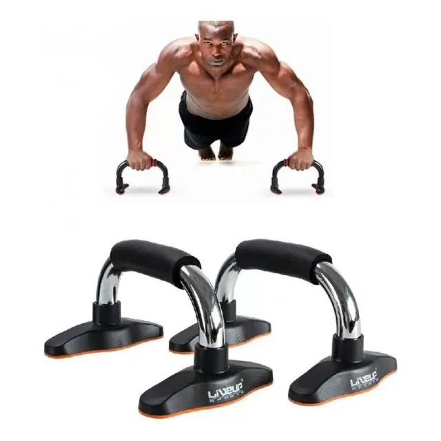 Barra Para Planchas Acero Cromado Flexiones Push Up Bars 