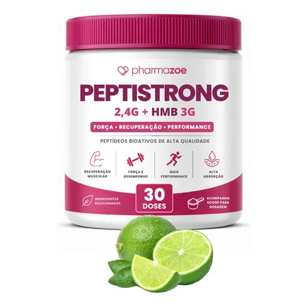 Suplemento Peptistrong Com Hmb 30 Doses Pharma Zoe Limão