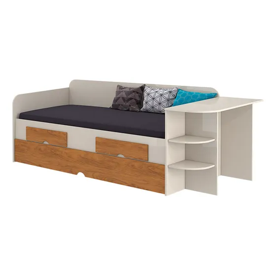 Sofá Cama Nido 1,5 Plaza + 1 Colchón + 1 Escritorio