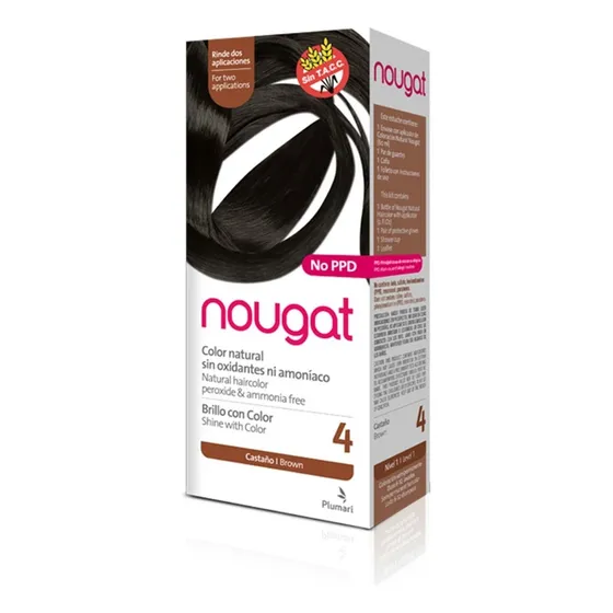 Tintura Plumari Nougat Brillo con color tono 4 castaño para cabello