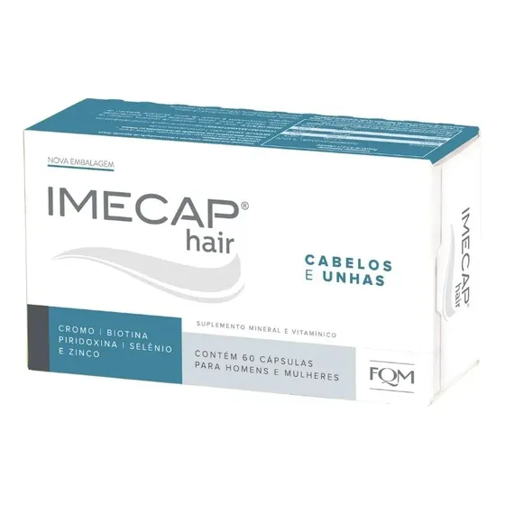 Imecap Hair 60 capsulas - Vitamina para Cabelos e Unhas com Biotina