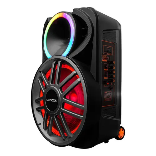 Caixa De Som Amplificada Lca15 Bluetooth 900 Watts Lenoxx Cor Preto