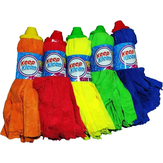 6 Repuesto Mechudo Trapeador Mop De Microfibra Colores Super