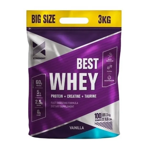 Best Whey Protein Xtrenght X 3kg - Varios Sabores 