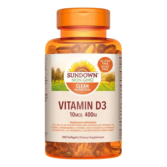 Vitamina D3 400 Ui (200 Softgel) Sundown