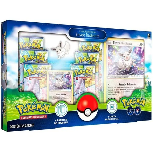 Box Pokemon Go Booster Carta Eevee Radiante Copag Português