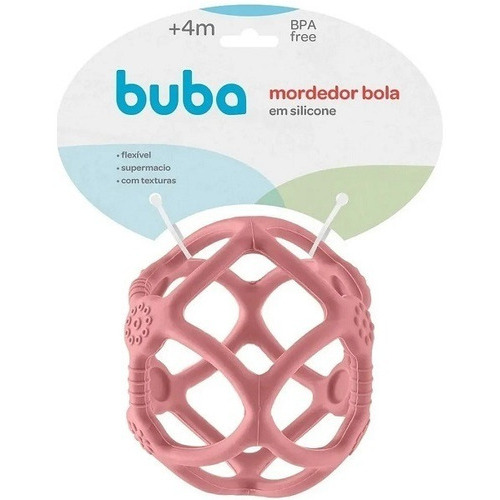 Mordedor Bola Silicone Flexivel Macio Buba Cor Rosa Mordedor Bola Silicone Flexivel Macio Buba Cor Rosa
