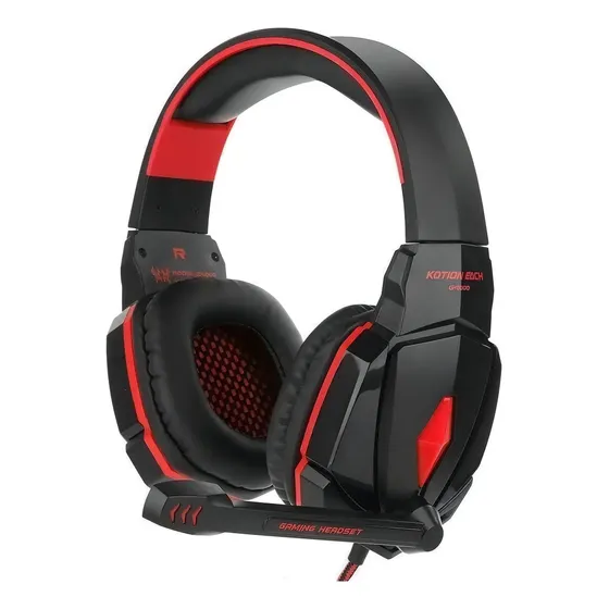 Auriculares Gamer Kotion Each G4000 Negro Y Rojo