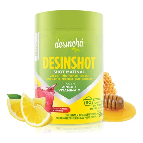 Desinshot - Shot Matinal (30 Dias) Desinchá Sabor Cu00edtrico e Frutado