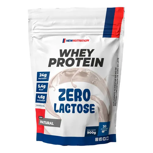 Pó Whey Protein Zero Lactose 900g Natural NewNutrition
