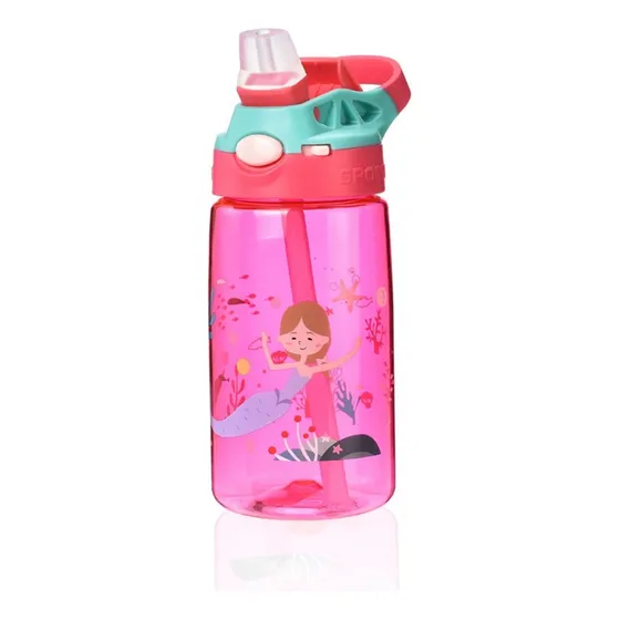 Termo Para Niños De Tritán 500ml Sirena Botella Agua Úpale