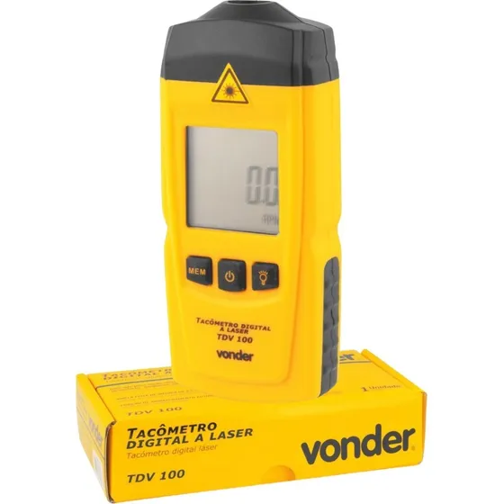 Tacometro Digital A Laser Medidor Rpm Rotacao Motor Vonder 
