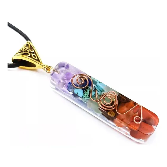 Collar Orgonita 7 Chakras Reiki Meditación Curativa Piedras