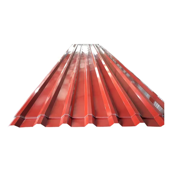 Lamina Pre Pintada Rojo / Blanco Techo Canal Ancho 6 M 