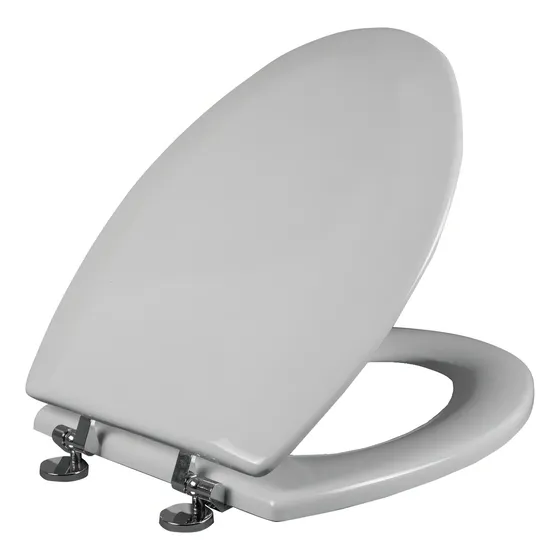 Asiento De Madera, Elongado, Bisagra Metálica - Bemis Color Blanco